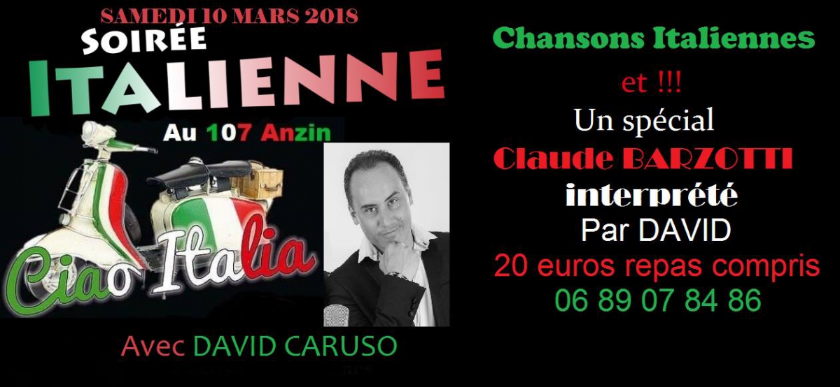 Soirée Italienne au 107 a Anzin