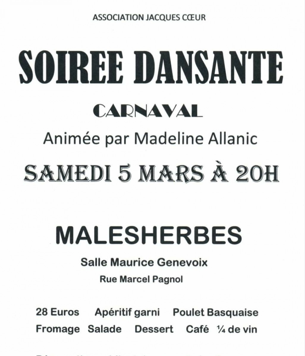 Soirée Dansante CARNAVAL