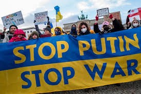 Manifestation contre la guerre en Ukraine