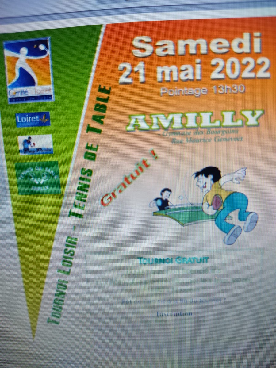 Tournoi loisir de Tennis de Table