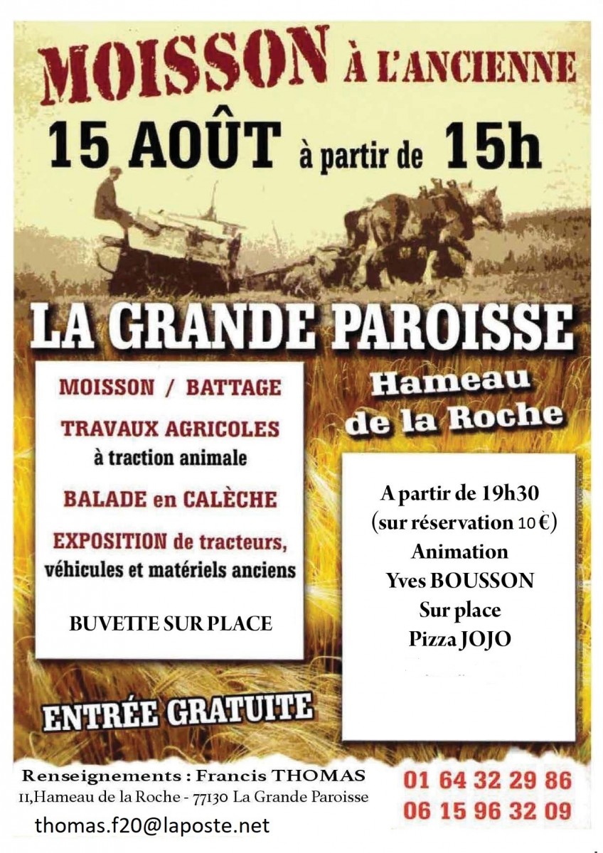 Fête de la Moisson à l'Ancienne.