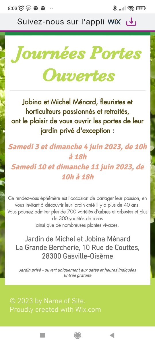 Visite du jardin des Ménard à Oiseme