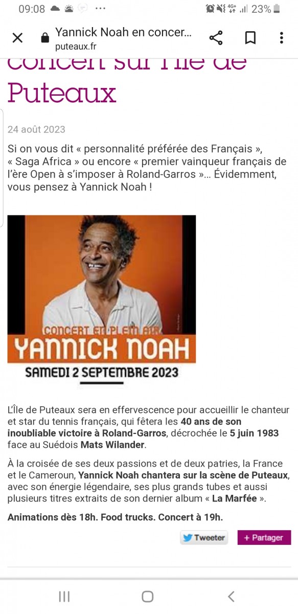 YANNICK NOAH EN CONCERT