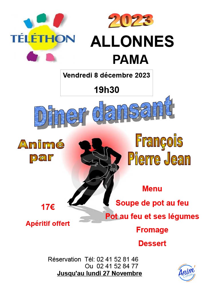 soirée dansante du Téléthon à Allonnes