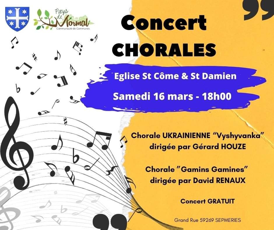 Concert Chorales Sepmeries