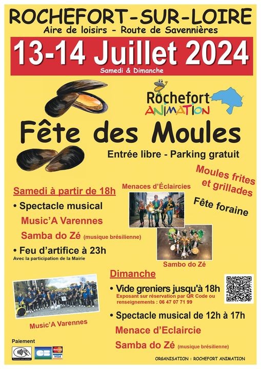 Fête des Moules avec son vide greniers Rochefort/Loire