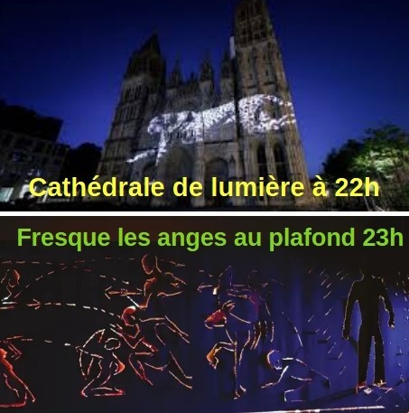 DUO Fresque, les anges au plafond et Cathédrale de lumière