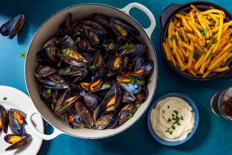 Restaurant frites moules