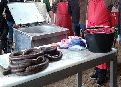 Matinée boudin à Colombier le Vieux en Ardèche