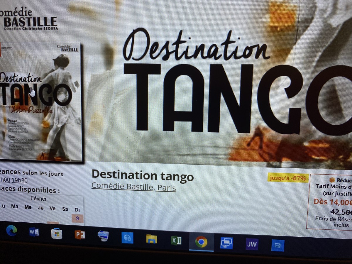 Théâtre : Destination TANGO