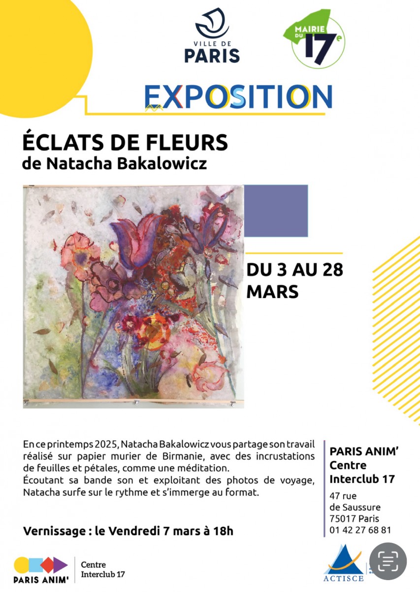 Petite exposition grands formats aquarelles