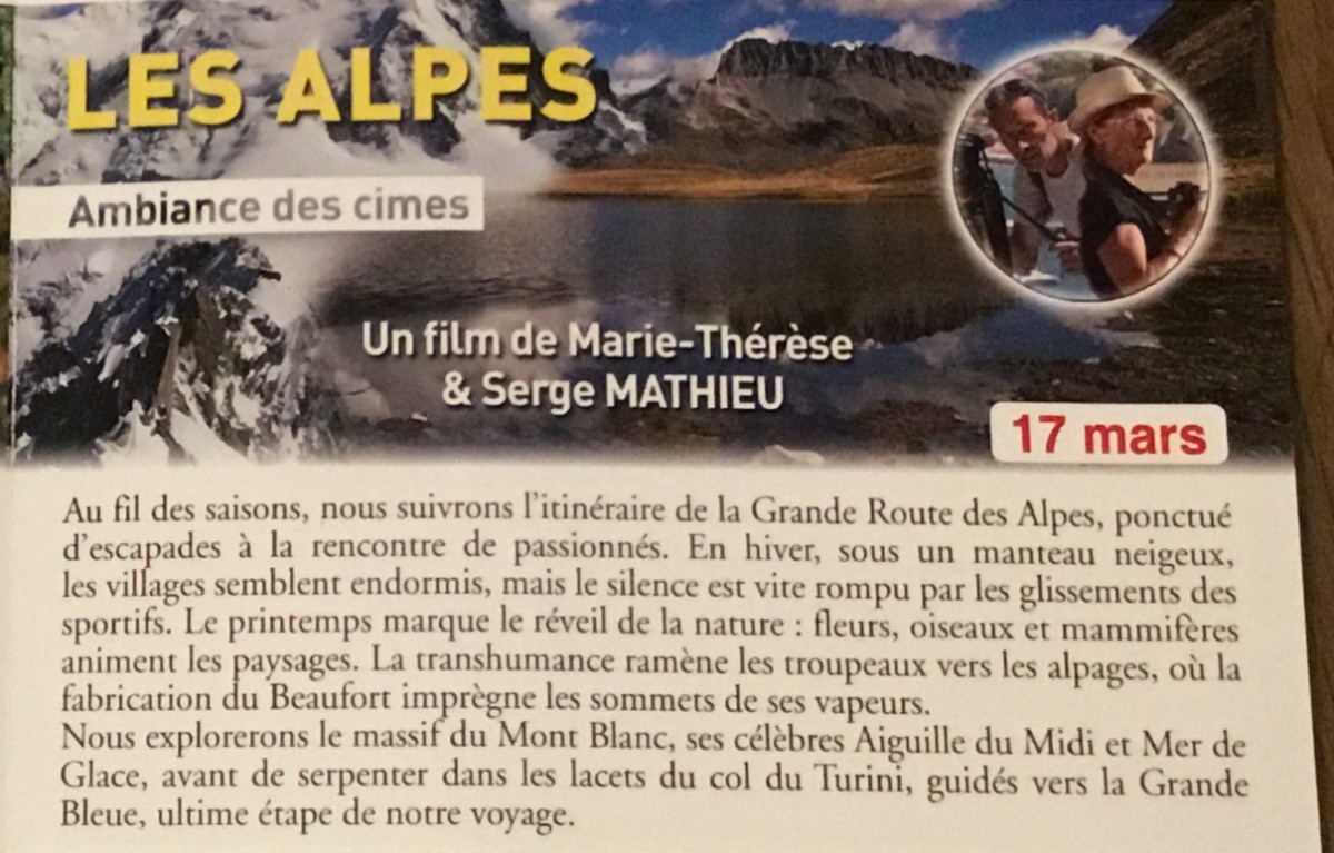 Conférence sur la découverte des pays du monde, Les Alpes